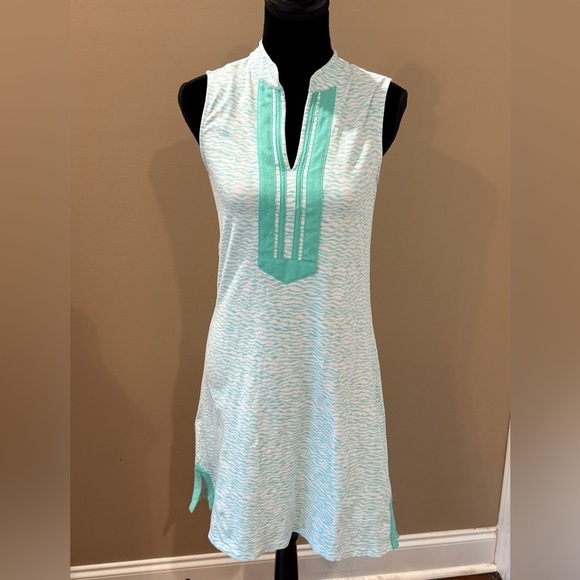 Duffield Lane Dresses & Skirts - Women’s DUFFIELD LANE Signature Stretch turquoise Mackinac dress- Size small